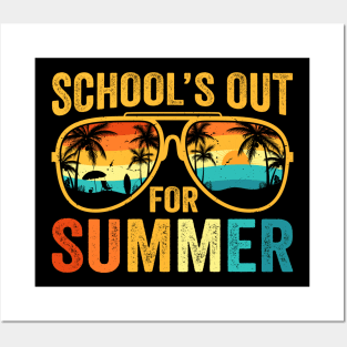 Retro Schools Out For Summer Posters and Art